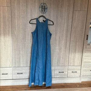 Future Collective Racerback‎ Denim Midi A-Line Dress